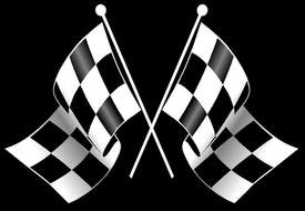 illustration of the racing flags