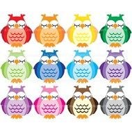 Printable Digital Pdf Png Sleepy Owl Rainbow Colors 2