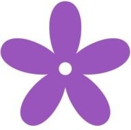 Clipart of Purple lily flower