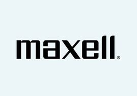Maxell on a white background