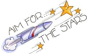 aim for the stars rocket drawing