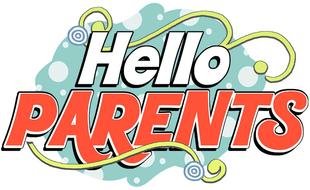 inscription "hello parents" for clipart