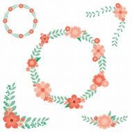 Floral Flower Wreath By Designsnap