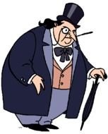 character of the cartoon "Penguin Batman" for clipart