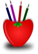 red apple pencil drawing