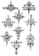 black and white indian patterns