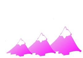 clipart of the pink mountains