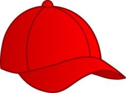 red baseball cap on a transparent background