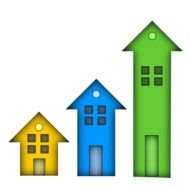 Different colorful houses clipart