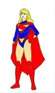 Clipart of a Superwoman