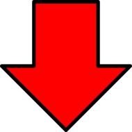 Arrow Facing Down red drawing