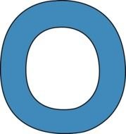 Blue Alphabet Letter O Image