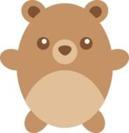 painted oval bear