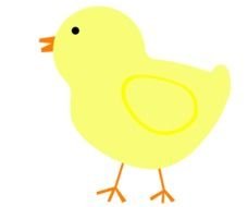yellow chicken for clipart