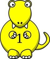 Yellow Dinosaur At Clkercom Vector Online