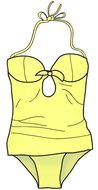 yellow bikini drawing
