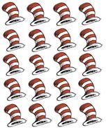 Dr. Seuss caps on a white background