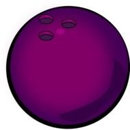 clipart of the purple Bowling Ball