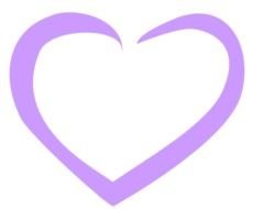 Clip art of purple heart shape