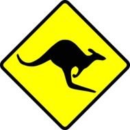 Caution Kangaroo At Clkercom Vector Online