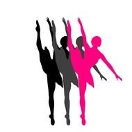 Triple Ballet Dancer Silhouette Vector Online N3
