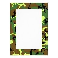 Camouflage Border Invitation 5 X 7 Card Zazzle