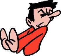 the man winces drawing