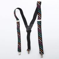 Suspenders Mens Ladies Adjust Clip On Y Back Pentagram Pattern Ebay