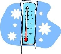 Cold Thermometer drawing