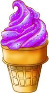 Grape Ice Cream as picture for clipart
