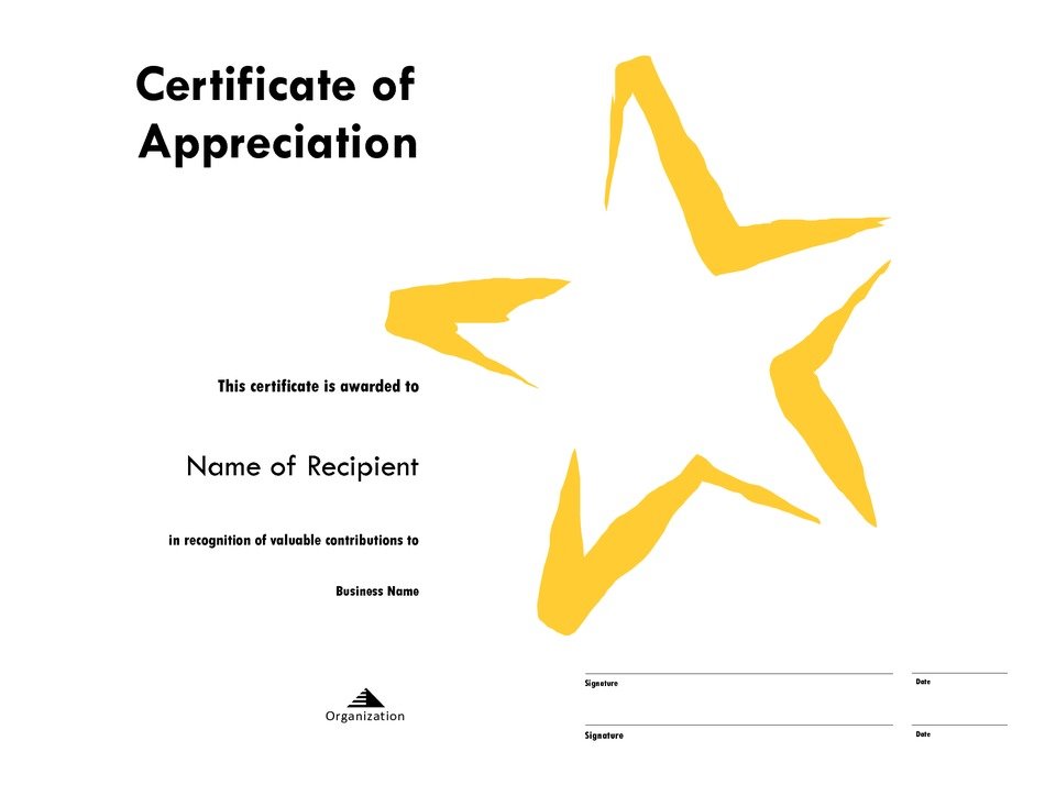 Business Certificate drawing