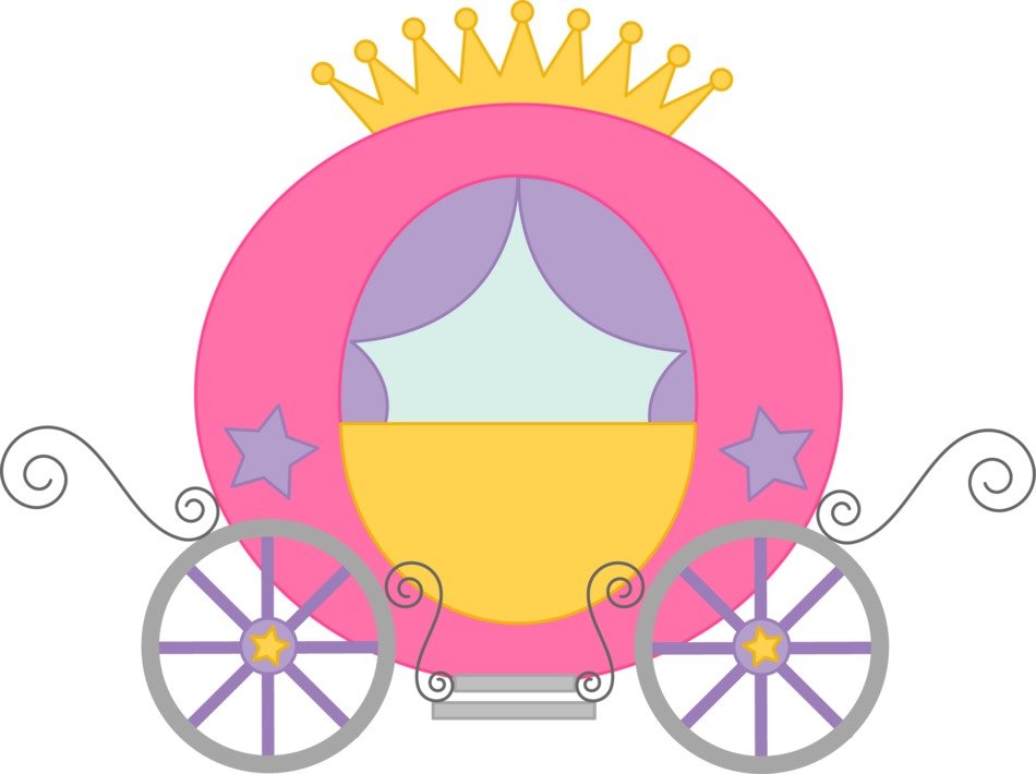pink carriage for the princess as a picture for clipart
