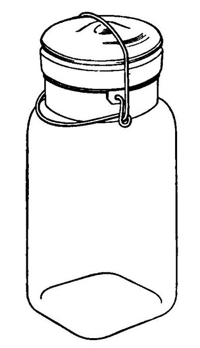 Mason Jar Black And White drawing