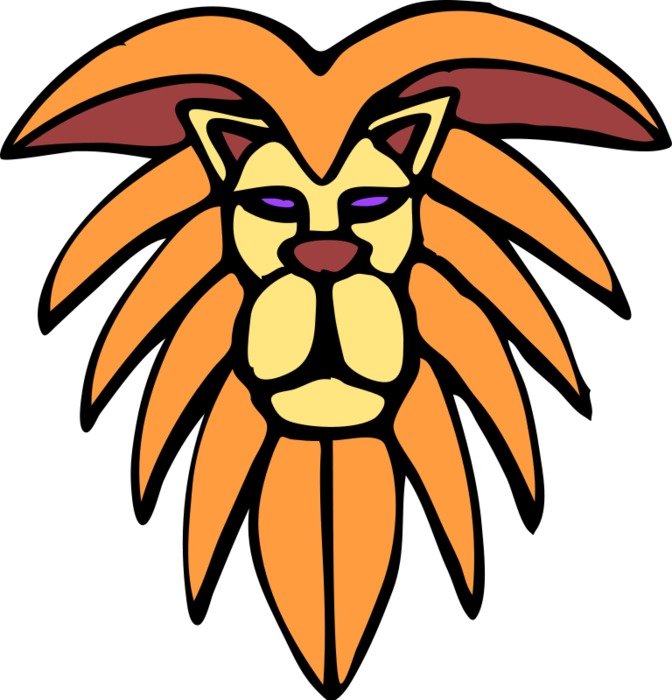Lion For Kids drawing