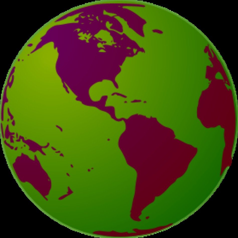 World Globe Map Universe Continents Vector