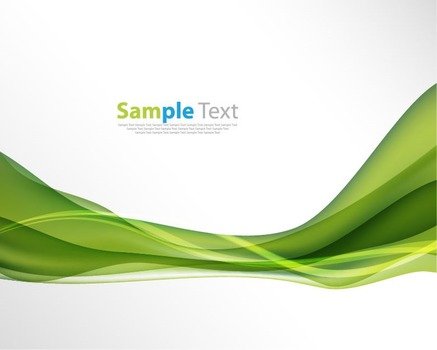 Abstract Green Wave Background Vector Illustration Free