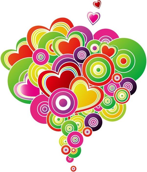 Fashion Heart Shape Vector Graphic Free Eps10