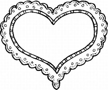 Valentine heart coloring pages drawing