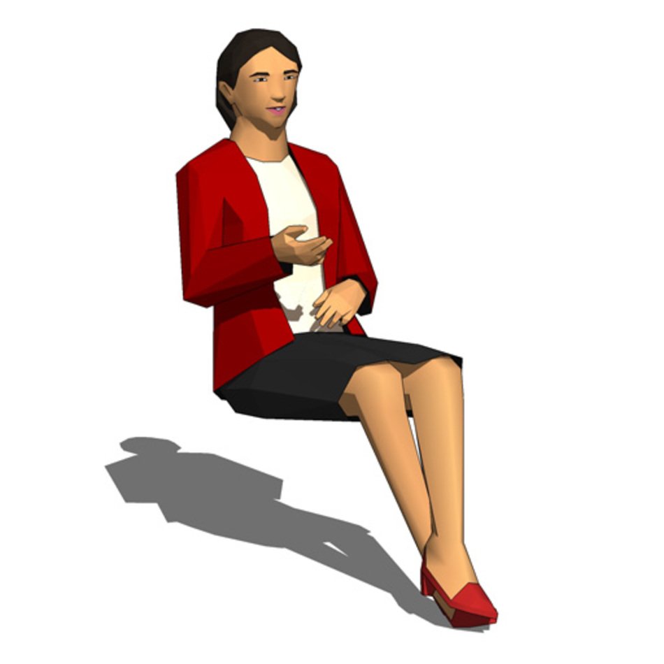 3d Model Of Person Sitting Boat