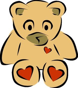 Teddy Bears With Hearts At Clkercom Vector Online clipart