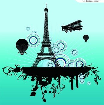 Constructionillustratortrendtowerparis Famous Buildingsflyvector