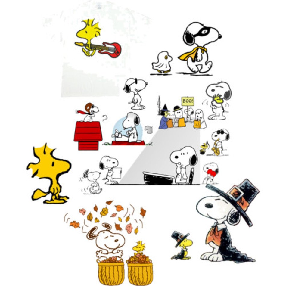 Brown Snoopy Woodstock Thanksgiving Dinner Cartoon Pictures