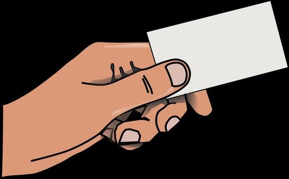 white sheet in hand as a picture for clipart