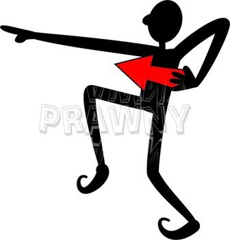Stick Man With Arrow Symbol Icon &ndash; Prawny Cartoons