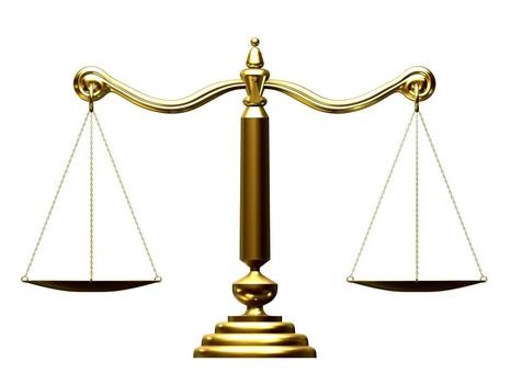 balance of gold scales of justice