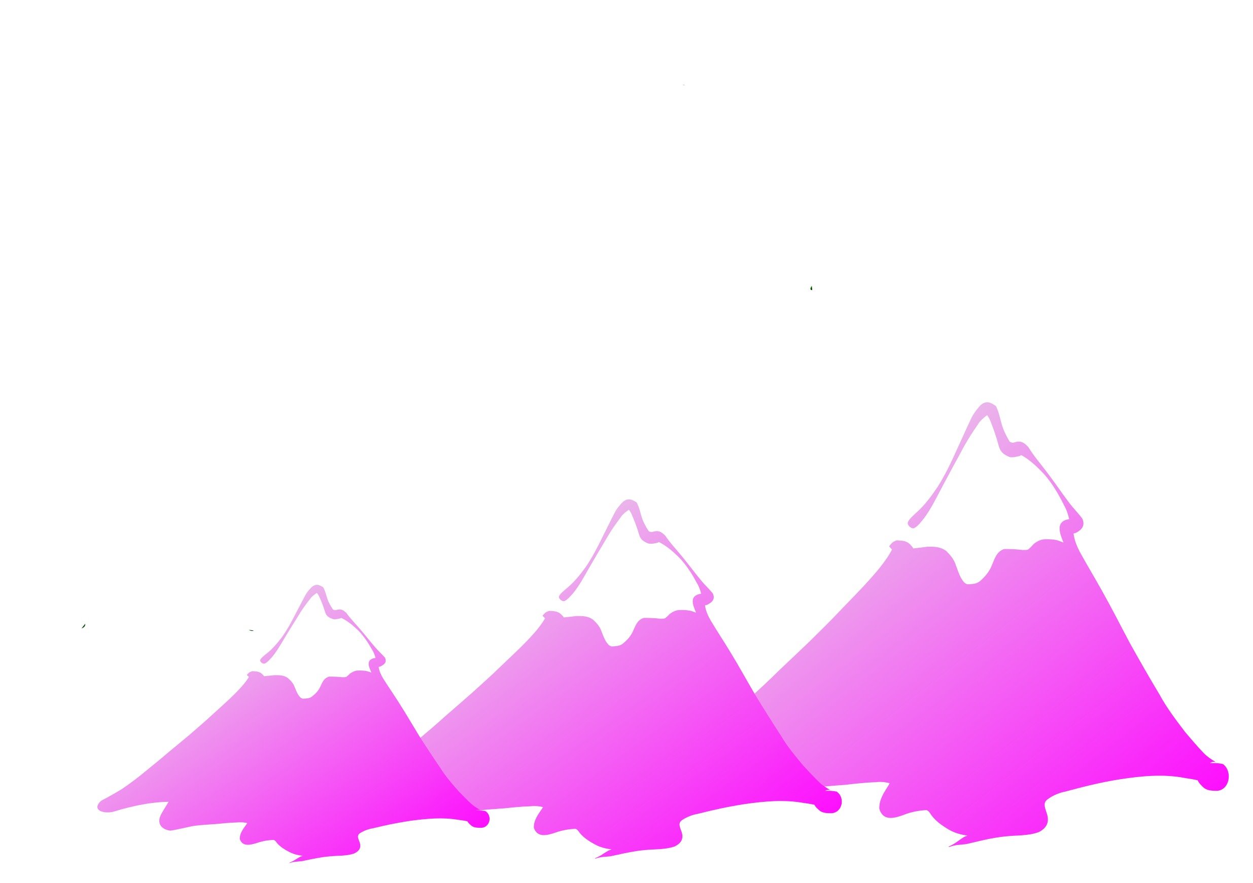 clipart of the pink mountains