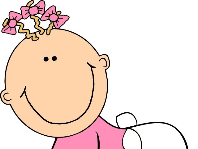 Clip Art Baby Girl With
