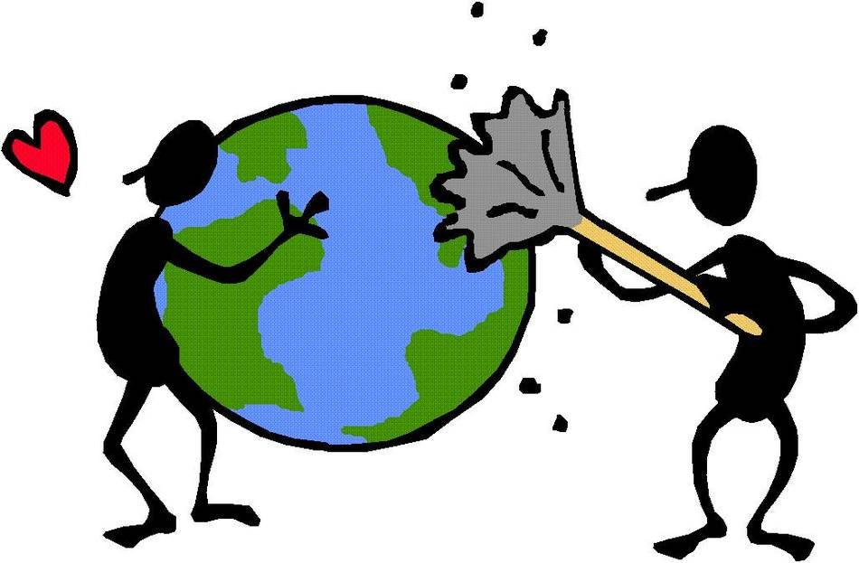 drawn matchsticks cleaning and loving the planet