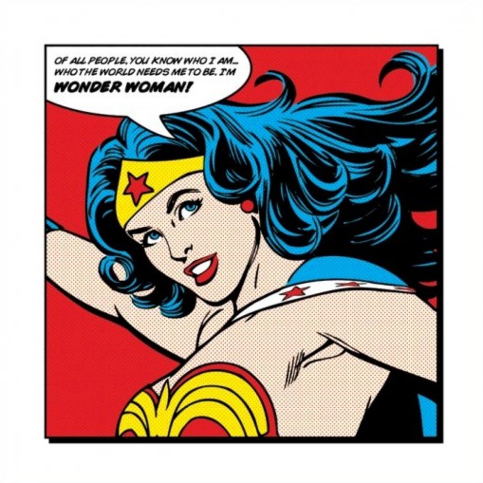Wonder Woman World Needs Me Art Print C Commercial Comic Book