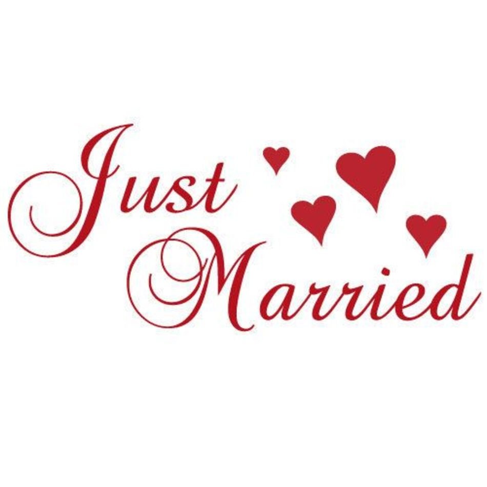 Autoaufkleber Just Married Crazy Art Connection